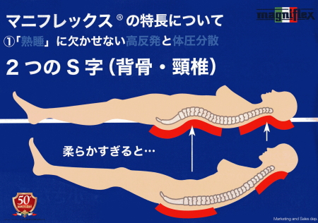 高反発のS字ライン